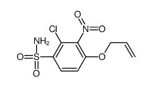 2-chloro-3-nitro-4-prop-2-enoxybenzenesulfonamide结构式