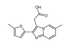 2-[6-methyl-2-(5-methylthiophen-2-yl)imidazo[1,2-a]pyridin-3-yl]acetic acid Structure