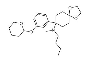 N-butyl-N-methyl-8-(3-((tetrahydro-2H-pyran-2-yl)oxy)phenyl)-1,4-dioxaspiro[4.5]decan-8-amine Structure