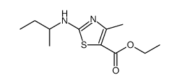 5-Thiazolecarboxylic acid, 4-methyl-2-[(1-methylpropyl)amino]-, ethyl ester结构式