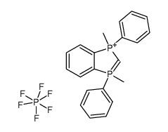(RR:SS)-1,3-dimethyl-1,3-diphenyl-3λ5-phospha-1-phosphoniaindene hexafluorophosphate结构式