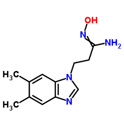 (1Z)-3-(5,6-DIMETHYL-1H-BENZIMIDAZOL-1-YL)-N'-HYDROXYPROPANIMIDAMIDE structure
