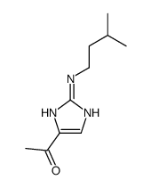 1-[2-(3-methylbutylamino)-1H-imidazol-5-yl]ethanone Structure