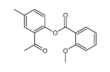 (2-acetyl-4-methylphenyl) 2-methoxybenzoate Structure