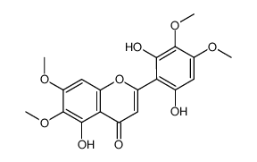 2',5,6'-trihydroxy-3',4',6,7-tetramethoxyflavone Structure