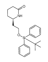 (R)-6-[2-(tert-butyldiphenylsilyloxy)ethyl]-2-piperidinone结构式