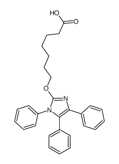 7-(1,4,5-triphenylimidazol-2-yl)oxyheptanoic acid结构式