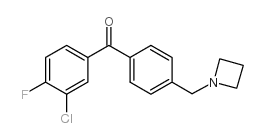 4'-AZETIDINOMETHYL-3-CHLORO-4-FLUOROBENZOPHENONE结构式