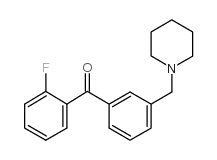 2-FLUORO-3'-PIPERIDINOMETHYL BENZOPHENONE结构式
