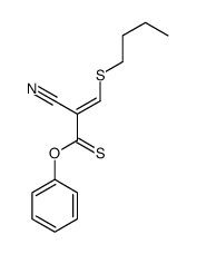O-phenyl 3-butylsulfanyl-2-cyanoprop-2-enethioate Structure