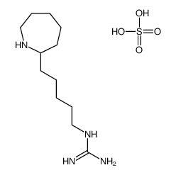 2-[5-(azepan-2-yl)pentyl]guanidine,sulfuric acid Structure