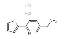 (6-噻吩-2-基吡啶-3-基)甲基胺双盐酸盐结构式