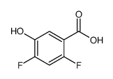 2,4-二氟-5-羟基苯甲酸结构式