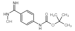 tert-butyl 4-(n-hydroxycarbamimidoyl)-phenylcarbamate结构式