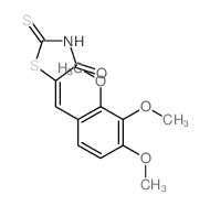 (5Z)-2-sulfanylidene-5-[(2,3,4-trimethoxyphenyl)methylidene]thiazolidin-4-one结构式