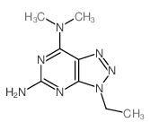 3H-1,2,3-Triazolo[4,5-d]pyrimidine-5,7-diamine,3-ethyl-N7,N7-dimethyl- structure