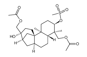 17,18-diacetoxy-3α-mesyloxyaphidicol-16β-ol结构式