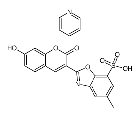 7-hydroxy-3-<2-(5-methyl-7-sulfonatobenzoxazolyl)>coumarin pyridinium salt Structure