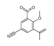 3-isopropenyl-4-methoxy-5-nitrobenzonitrile Structure