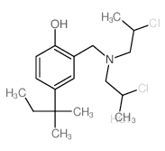 Phenol,2-[[bis(2-chloropropyl)amino]methyl]-4-(1,1-dimethylpropyl)-,hydrochloride (1:1) structure