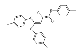 1,2-Dichlor-1,4,4-tris(4-methylphenylthio)-1,3-butadien结构式