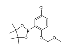2-(5-chloro-2-(methoxymethoxy)phenyl)-4,4,5,5-tetramethyl-1,3,2-dioxaborolane结构式