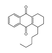 1-pentyl-1,2,3,4-tetrahydroanthracene-9,10-dione结构式