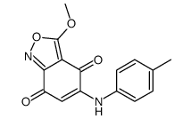 3-methoxy-5-(4-methylanilino)-2,1-benzoxazole-4,7-dione结构式