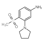 4-Methylsulfonyl-3-(pyrrolidin-1-yl)aniline Structure