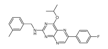 [4-isopropoxy-6-(4-fluorophenyl)-pteridin-2-yl]-(3-methylbenzyl)-amine Structure