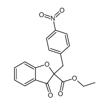 ethyl 2-p-nitrobenzyl-3-oxo-2,3-dihydrobenzofuran-2-carboxylate结构式