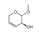 Methyl-3,4-didesoxy-β-L-glycero-pent-3-enopyranosid结构式