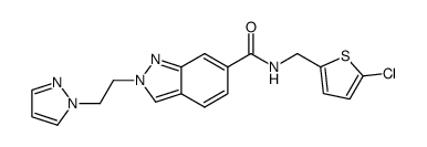 N-[(5-Chloro-2-thienyl)methyl]-2-[2-(1H-pyrazol-1-yl)ethyl]-2H-indazole-6-carboxamide Structure