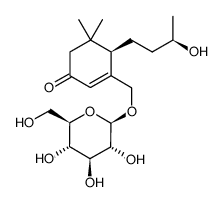 (6R,9R)-megastigman-4-ene-9,13-diol 13-O-β-D-glucopyranoside Structure