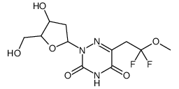 6-(2,2-difluoro-2-methoxyethyl)-2-[(2R,4S,5R)-4-hydroxy-5-(hydroxymethyl)oxolan-2-yl]-1,2,4-triazine-3,5-dione Structure