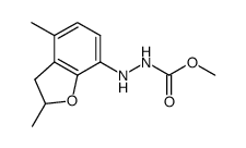 2-(2,3-Dihydro-2,4-dimethylbenzofuran-7-yl)hydrazinecarboxylic Acid Methyl Ester结构式