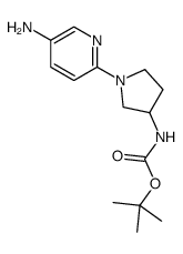 (R)-1-(5-氨基吡啶-2-基)吡咯烷-3-氨基甲酸叔丁酯结构式