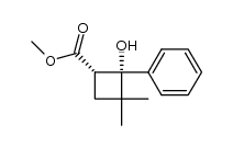 methyl c-2-hydroxy-3,3-dimethyl-2-phenyl-r-1-cyclobutanecarboxylate结构式