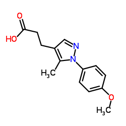 3-[1-(4-Methoxyphenyl)-5-methyl-1H-pyrazol-4-yl]propanoic acid Structure