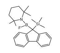 Fluor(2,2,6,6-tetramethylpiperidino)[9-(trimethylsilyl)-9H-fluoren-9-yl]boran结构式