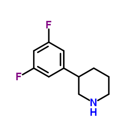 3-(3,5-Difluorophenyl)piperidine Structure