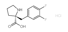 (R)-2-(3,4-DIFLUOROBENZYL)PYRROLIDINE-2-CARBOXYLIC ACID HYDROCHLORIDE结构式