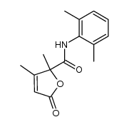 N-(2,6-dimethylphenyl)-2,3-dimethyl-5-oxo-2,5-dihydrofuran-2-carboxamide结构式
