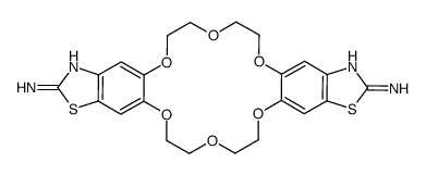 2,14-Diaminodibenzothiazolo<6,5-b,6,5-k>-18-crown-6 Structure
