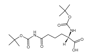 Nα,Nca-di-tert-butyloxycarbonyl-L-homoglutamine结构式