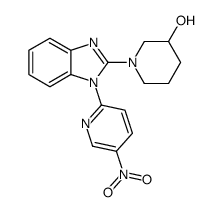 1-[1-(5-Nitro-pyridin-2-yl)-1H-benzoimidazol-2-yl]-piperidin-3-ol picture