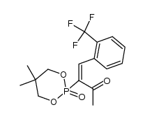(E)-2,2-dimethyl-1,3-propanediyl α-acetyl-2-(trifluoromethyl)styrylphosphonate结构式