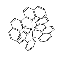 (2,2'-bipyridine)(2,2'-biquinoline)((2-pyridyl)-2-quinoline)ruthenium(II)(2+) Structure