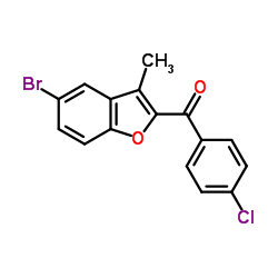 (5-Bromo-3-methyl-1-benzofuran-2-yl)(4-chlorophenyl)methanone结构式