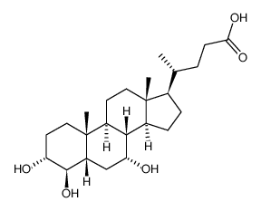 3α,4β,7α-trihydroxy-5β-cholan-24-oic acid Structure